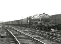 Locally based Black 5 no 45480 prepares to take a freight out of Dumfries south yard around 1960. <br><br>[Gordon Smith Collection (Courtesy Ken Browne) //1960]