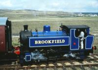 Bagnall 0-6-0PT 'Brookfield' in action on the Pontypool & Blaenavon Railway in May 1991.<br><br>[Peter Todd 19/05/1991]
