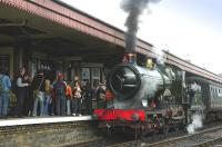 <I>City of Truro</I> stands at Aviemore on 28 August 2006 after bringing in a train from Broomhill. <br><br>[Bill Roberton 28/08/2006]