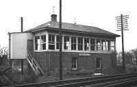 Duddingston Junction signal box, photographed shortly after closure in June 1969.<br>
<br><br>[Bill Jamieson //1969]
