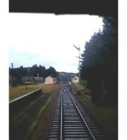 Photograph taken from an Aberdeen bound train looking towards Dinnet station on the Royal Deeside line in the summer of 1965.<br><br>[Frank Spaven Collection (Courtesy David Spaven) //1965]