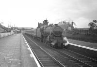 Kingmoor Black 5 no 44692 stands at Beattock station with a southbound stopping train around 1965. <br>
<br><br>[Robin Barbour Collection (Courtesy Bruce McCartney) //1965]