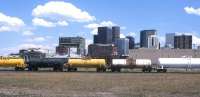 Glorious weather to watch freight trains passing through Denver, Colorado, in the summer of 1994.<br><br>[David Spaven //1994]