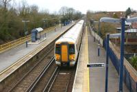 A morning London to Ramsgate service enters Minster station in the hands of 375712 on 6 March 2010.<br>
<br><br>[John Mcintyre 06/03/2010]