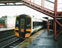 158 727 calls at Huntly in June 1999 with a service to Inverness.<br><br>[David Panton /06/1999]