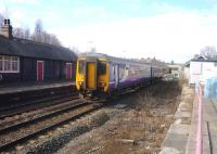 A Carlisle to Hexham service approaching Haltwhistle station on the morning of 14 March 2010.<br><br>[John Steven 14/03/2010]