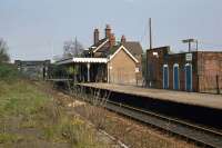 A pre-electrification view of Burnham-on-Crouch station on 30th April 1978, looking towards Southminster.<br><br>[Mark Dufton 30/04/1978]