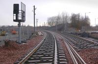 View west at Bathgate on 3 April with signalling equipment now installed.<br><br>[Bill Roberton 03/04/2010]