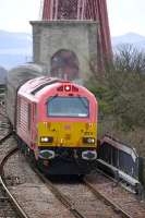 67018 <I>Keith Heller</I> coming off the Forth Bridge on 9 April 2010 with the 17.21 Edinburgh - Cardenden service.<br>
<br><br>[Bill Roberton 09/04/2010]