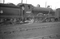 Scott class 4-4-0 no 62427 <I>Dumbiedykes</I> on shed at 62C Dunfermline on 11 February 1959. <br><br>[Robin Barbour Collection (Courtesy Bruce McCartney) 11/02/1959]