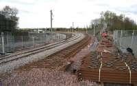 The new line running west from Bathgate towards Armadale on 2 May 2010. <br><br>[John Furnevel 02/05/2010]