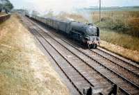 Gateshead A1 Pacific no 60137 <I>Redgauntlet</I> has just passed through Drem station with an ECML service bound for Edinburgh in June 1958.<br><br>[A Snapper (Courtesy Bruce McCartney) 20/06/1958]