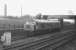 Class 46 locomotive D186 accelerates away from Niddrie West on 4 February 1970 on the line to Millerhill.<br><br>[Bill Jamieson 04/02/1970]