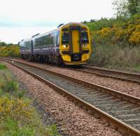 A Perth - Edinburgh train photographed near Annsmuir Crossing, Ladybank on 18 May 2010.<br><br>[Brian Forbes 18/05/2010]