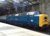 Deltic no 55022 <I>Royal Scots Grey</I> looking immaculate during a <I>Retro</I> railtour at Waverley on 31 May 2010.<br><br>[Brian Smith 31/05/2010]