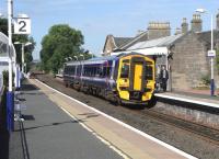 158 721 calls at the always-smart Linlithgow station with a Dunblane to Waverley service on 15 June 2010<br><br>[David Panton 15/06/2010]