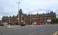 The impressive red sandstone frontage of Ayr station and The Station <br>
Hotel viewed looking east across Smith Street on 3 July 2010.<br>
<br><br>[John McIntyre 03/07/2010]