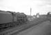 Rebuilt Patriot 4-6-0 no 45527 <I>Southport</I> about to leave Annan with a stopping train for Glasgow. The locomotive spent its final days at Kingmoor, having arrived there in 1963, the year this photograph is thought to have been taken. Withdrawal by BR came towards the end of the following year, with the locomotive eventually cut up at Arnott Young, Troon, in early 1965.<br><br>[Robin Barbour Collection (Courtesy Bruce McCartney) //1963]