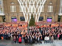 Christmas 2011 at Kings Cross. Celebrating the end of major construction work on the Western Concourse... and a Happy New Year to one and all! [See News Item].<br><br>[Network Rail /12/2011]