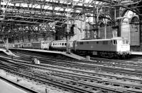 Platforms 1 & 2 at Glasgow Central station occupied by long distance WCML services in August 1981.<br><br>[John Furnevel 18/8/1981]