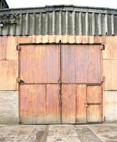 The former Bathgate shed No 4 road with original doors and track still in place on 18 May 2005.<br><br>[John Furnevel 18/05/2005]