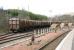 View north at Crianlarich in April 2005, with timber loading operations taking place in the sidings running along the west side of the station.<br><br>[John Furnevel 16/04/2005]