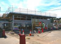 Work finally underway on the long-awaited new station at Gourock. Seen here on 29 July 2010. <br><br>[Colin Miller 29/07/2010]