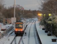A Norwich to Great Yarmouth service leaves Brundall in December 2009<br><br>[Ian Dinmore /12/2009]