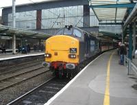 DRS 37610 at Carlisle with Spitfire Railtours <I>Cumbrian Crusader 3</I> following arrival from Crewe on 31 July 2010.<br><br>[Michael Gibb 31/07/2010]