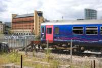 A DMU stands in the headshunt at Bristol Temple Meads on 5 August. <br><br>[Peter Todd 05/08/2010]