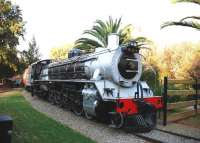 Situated in a theme park called Gold Reef City,Johannesburg is this South African Railways Class 19D 4-8-2 no 3345. Built by the North British Locomotive Company in 1948 it lasted in service until 1986. <br>
<br><br>[John Gray 05/08/2010]