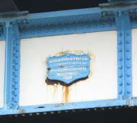 Close-up of makers plate on a section of the Kelvinhaugh Viaduct - June 2010.<br><br>[Alistair MacKenzie 23/06/2010]