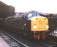 EE Type 4 no D231 <i>Sylvania</i> stands with a train at Blackburn in May 1968.<br><br>[Jim Peebles /05/1968]