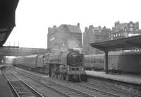 Britannia Pacific no 70054 <I>Dornoch Firth</I> drifts into Carlisle in the summer of 1965 with the 10.35am Glasgow Central - Blackpool North, which has run via Kilmarnock.<br><br>[K A Gray 24/07/1965]