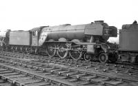 A3 Pacific no 60092 <I>Fairway</I> on shed at Gateshead in 1964. <br><br>[Robin Barbour Collection (Courtesy Bruce McCartney) //1964]