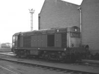 Haymarket based Class 20 no 8326 stabled in the shadows alongside the main shed building in October 1969.<br>
<br><br>[Bill Jamieson 22/10/1969]