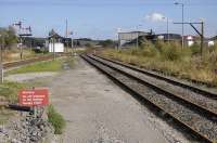 View east at Keith Junction on 4 October 2010, with the formerly rail-served Chivas Regal plant to the right, incorporating part of the old locomotive shed.<br>
<br><br>[Bill Roberton 04/10/2010]
