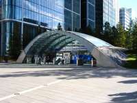 Entrance to the London Underground Jubilee Line station at Canary Wharf in September 2010.<br><br>[Veronica Clibbery 18/09/2010]