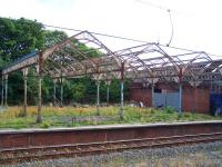 A view of the skeletal old north end canopy frames at Tynemouth in 2010.<br><br>[Colin Alexander 18/08/2010]