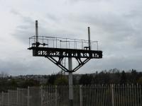 At Barry Island station, a bare gantry guards the exit from the island platform.<br><br>[John Thorn 28/10/2010]