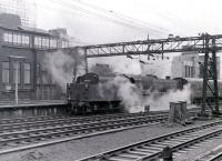 Black 5 no 44796 relegated to humble station pilot duties at Glasgow Central in March 1967.<br><br>[Colin Miller 27/03/1967]