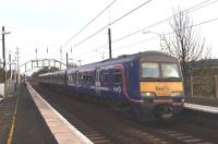 A class 322 arrives at Longniddry with a service to Edinburgh on 18 November 2010.<br><br>[Brian Forbes 18/11/2010]
