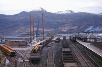 Plenty of steel on rail in this 1970s view of the terminus at Kyle of Lochalsh.<br><br>[Frank Spaven Collection (Courtesy David Spaven) //]