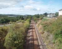 The Dalmellington line, as seen looking northwards from the overbridge that provides access to the Scottish Industrial Railway Centre. The track looks well used and in excellent condition.<br><br>[Mark Bartlett 17/09/2010]