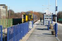 156443 on arrival at platform 1 of Morecambe station on 11 February 2010 with a shuttle service from Lancaster.<br>
<br><br>[John McIntyre 11/02/2010]
