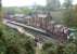 View over Goathland station on 14 October 2009. The flags, window tape, old posters, sandbags etc are all part of the preparations for one of the NYMR <I>Wartime Weekends</I>.<br><br>[John Furnevel 14/10/2009]