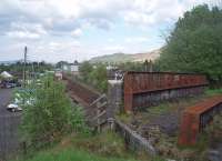 Fort William Junction signalbox, as seen from the formation of the Lochaber narrow guage railway which crossed the line at this point on the old concrete and steel bridge. <br><br>[Mark Bartlett 18/05/2010]