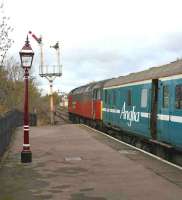 A NENTA railtour stands at Appleby station on 26 October 2003.<br><br>[Ian Dinmore 26/10/2003]