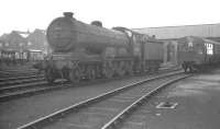 Last of the B12s. Photograph taken in one of the yards at Stratford MPD in October 1961 featuring B12 4-6-0 no 61572. Following its withdrawal by BR from 32A Norwich Thorpe shed the locomotive was preserved and nowadays can usually be seen operating on the North Norfolk Railway.<br><br>[K A Gray 09/10/1961]