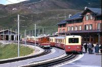 Scene at Kleine Scheidegg station, Switzerland, in July 1962.<br><br>[Colin Miller /07/1962]